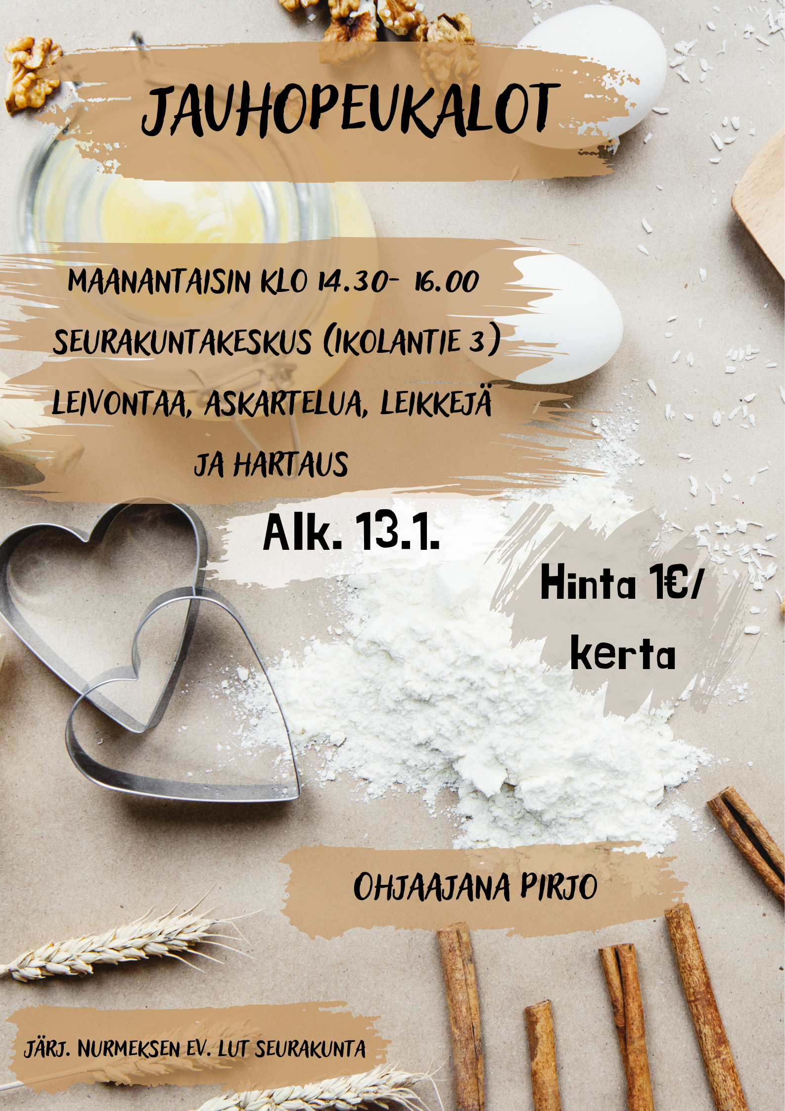 Jauhopeukalot Kuvassa mainos jauhopeukaloista